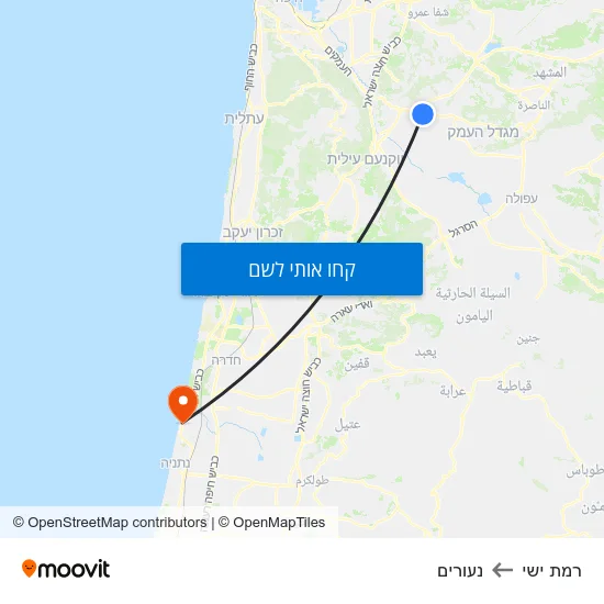 מפת רמת ישי לנעורים