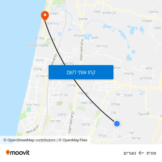 מפת פורת לנעורים