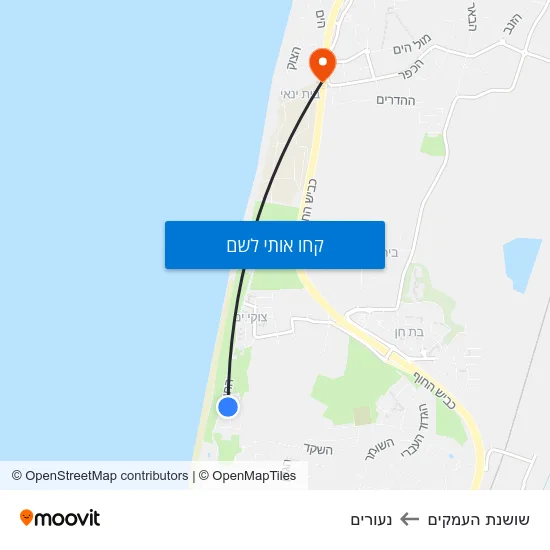 מפת שושנת העמקים לנעורים