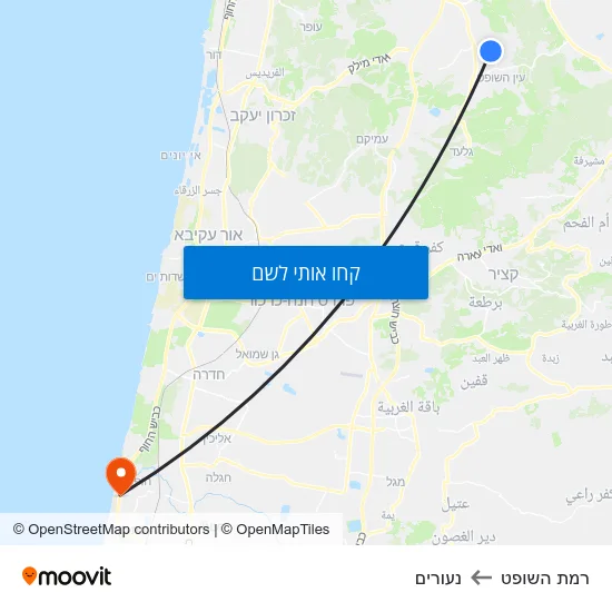 מפת רמת השופט לנעורים