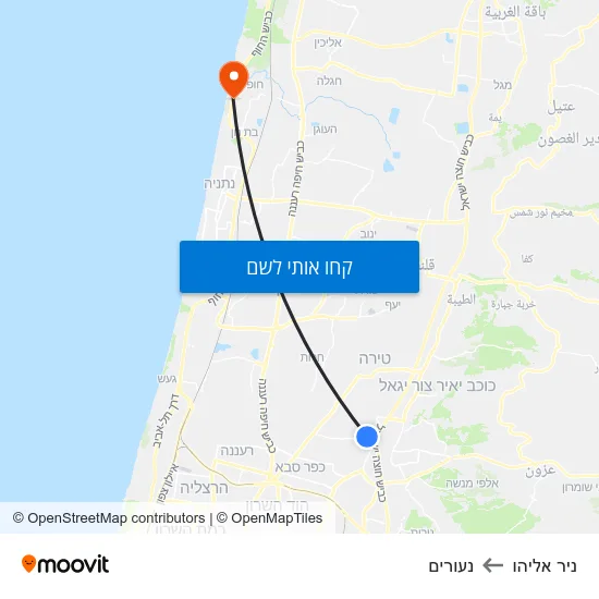 מפת ניר אליהו לנעורים