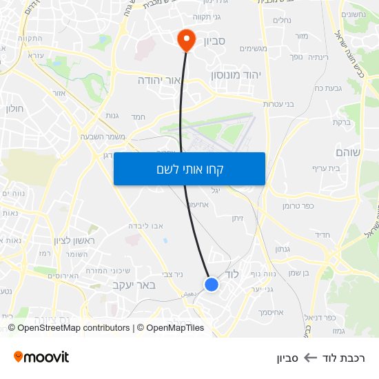 מפת רכבת לוד לסביון