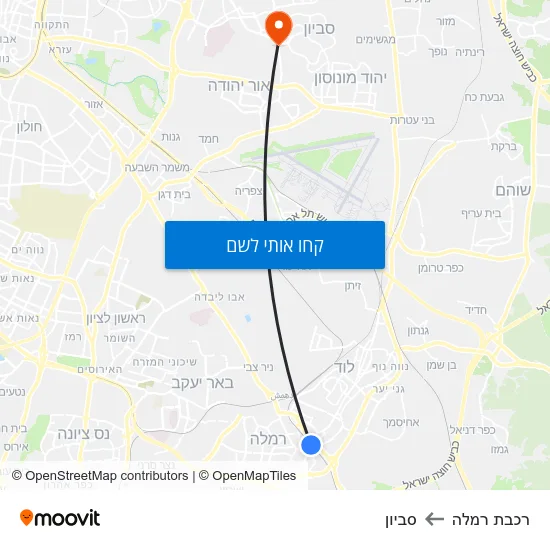מפת רכבת רמלה לסביון