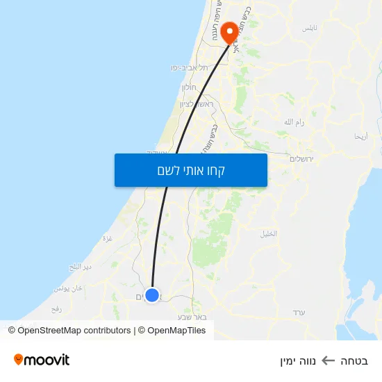 מפת בטחה לנווה ימין