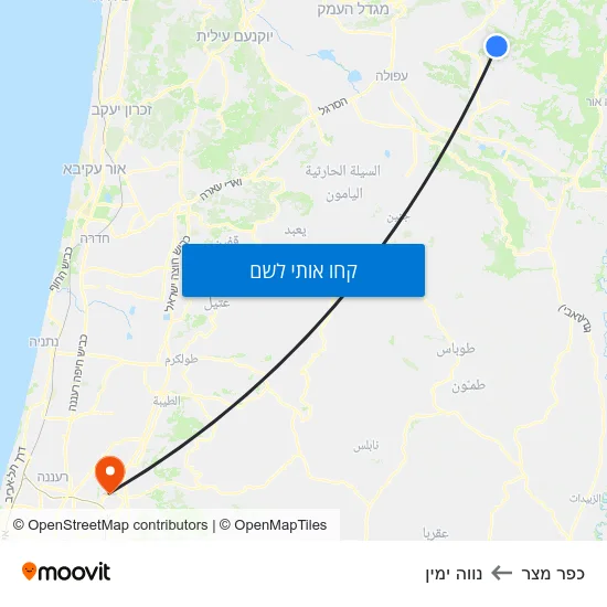 מפת כפר מצר לנווה ימין