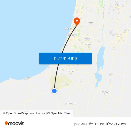 מפת ניצנה (קהילת חינוך) לנווה ימין