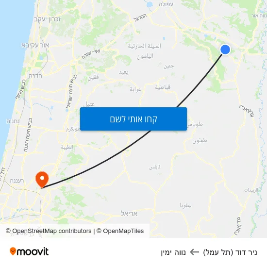 מפת ניר דוד (תל עמל) לנווה ימין