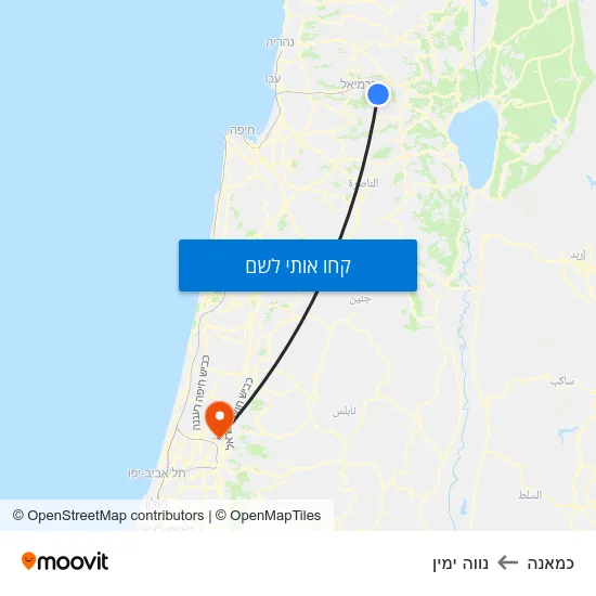 מפת כמאנה לנווה ימין