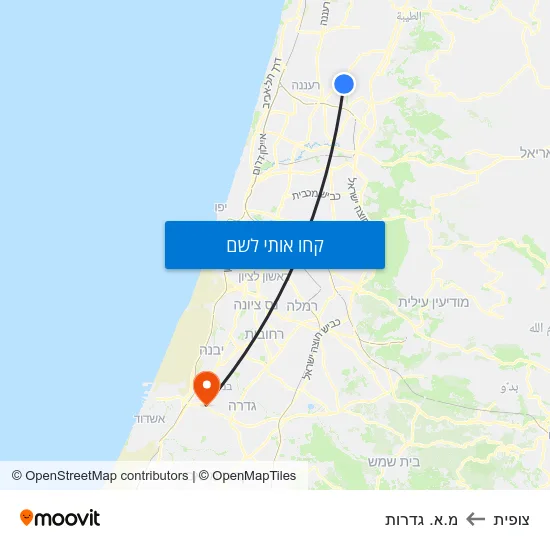 מפת צופית למ.א. גדרות