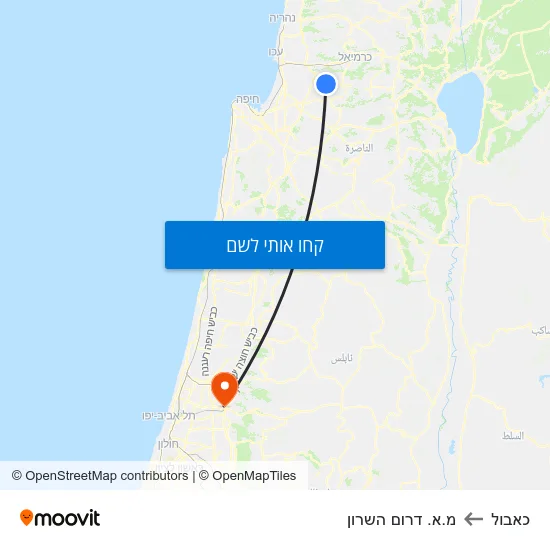 מפת כאבול למ.א. דרום השרון