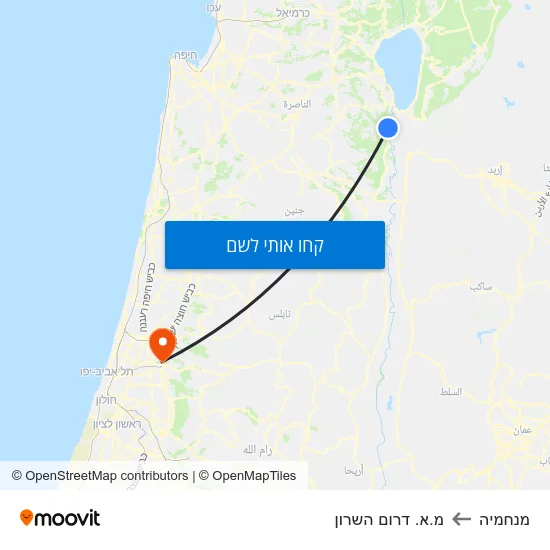מפת מנחמיה למ.א. דרום השרון
