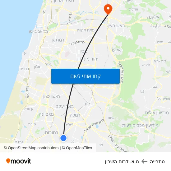 מפת סתרייה למ.א. דרום השרון