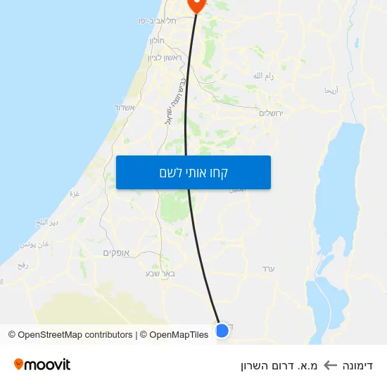 מפת דימונה למ.א. דרום השרון