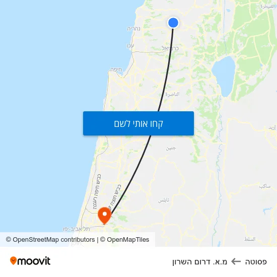 מפת פסוטה למ.א. דרום השרון