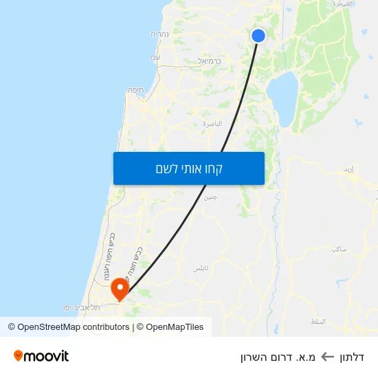 מפת דלתון למ.א. דרום השרון