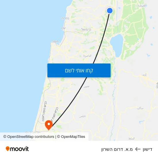 מפת דישון למ.א. דרום השרון
