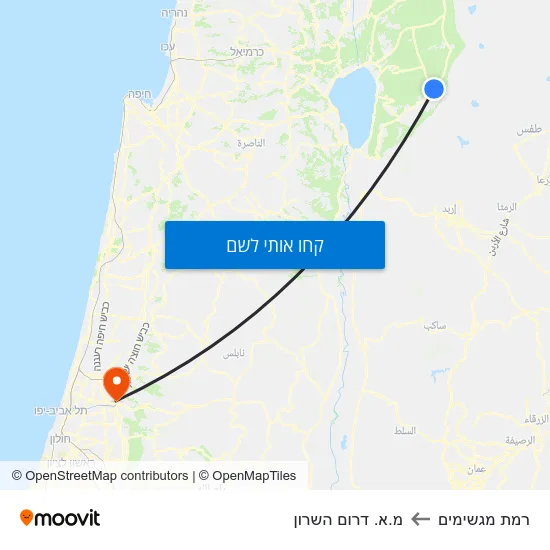 מפת רמת מגשימים למ.א. דרום השרון