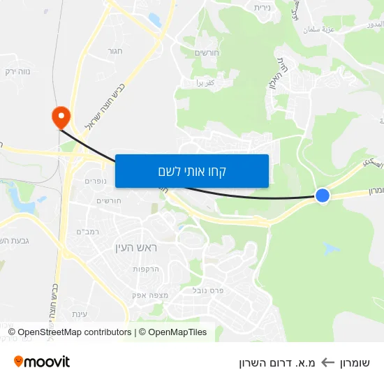 מפת שומרון למ.א. דרום השרון