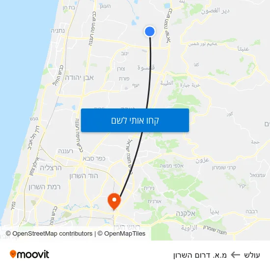 מפת עולש למ.א. דרום השרון
