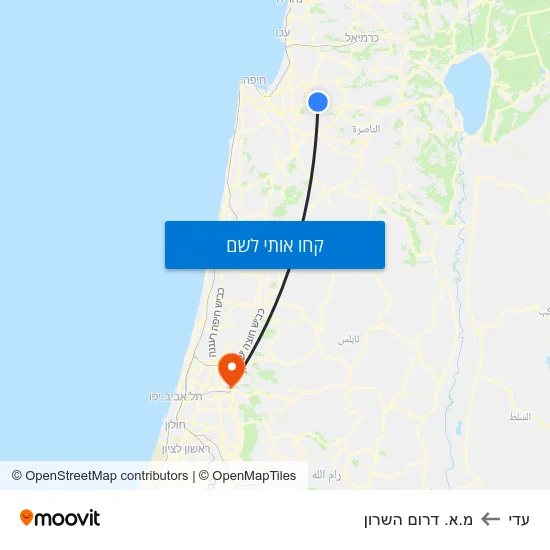 מפת עדי למ.א. דרום השרון