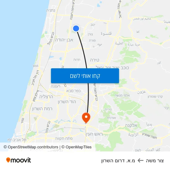 מפת צור משה למ.א. דרום השרון