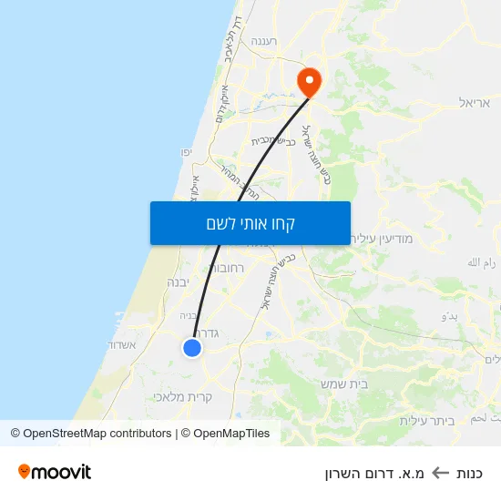 מפת כנות למ.א. דרום השרון