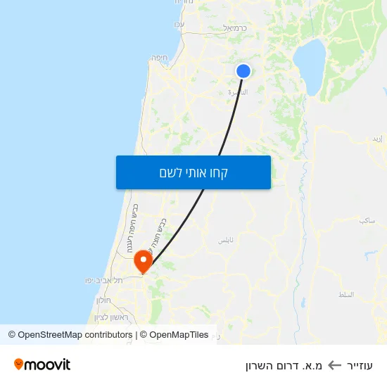 מפת עוזייר למ.א. דרום השרון