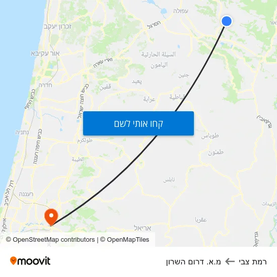 מפת רמת צבי למ.א. דרום השרון