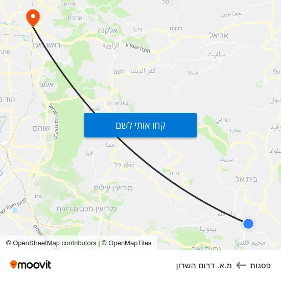 מפת פסגות למ.א. דרום השרון