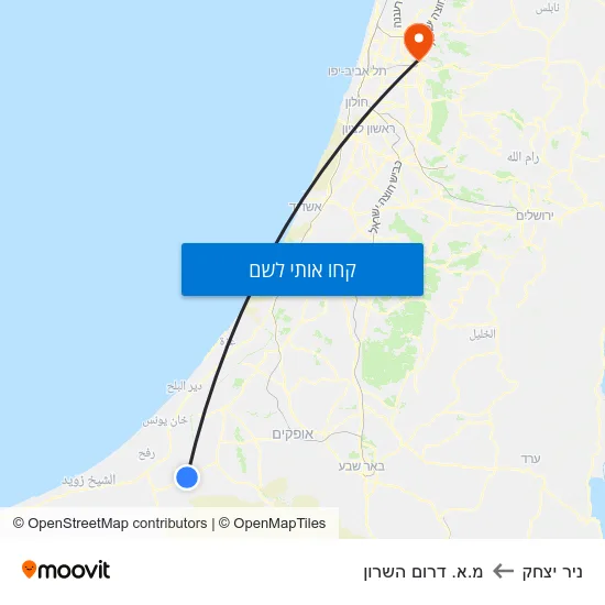 מפת ניר יצחק למ.א. דרום השרון