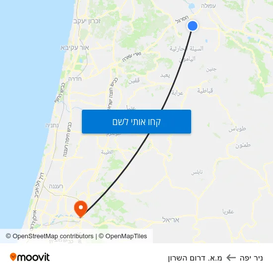 מפת ניר יפה למ.א. דרום השרון