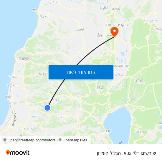 מפת שורשים למ.א. הגליל העליון