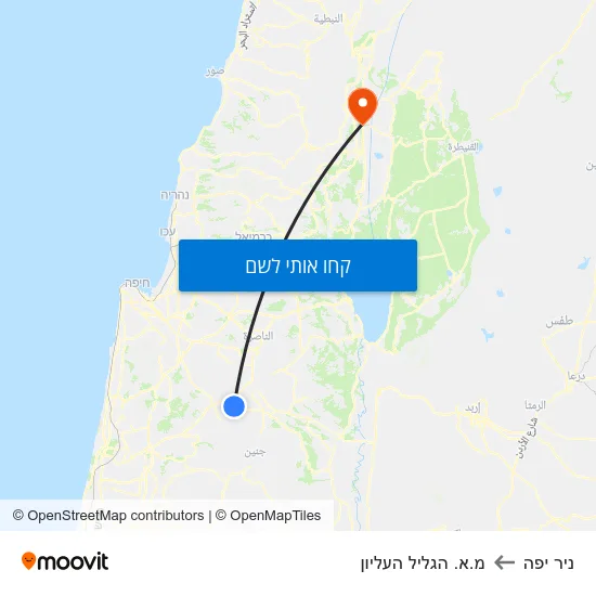 מפת ניר יפה למ.א. הגליל העליון