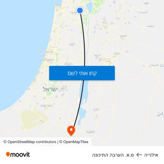 מפת אילנייה למ.א. הערבה התיכונה