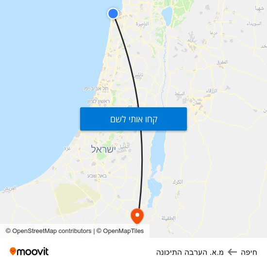 מפת חיפה למ.א. הערבה התיכונה