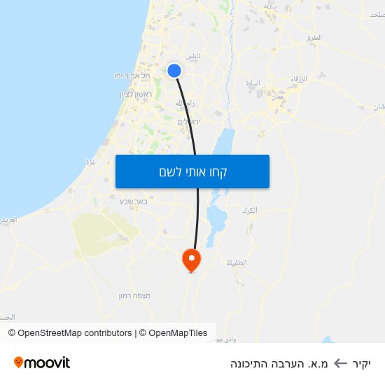 מפת יקיר למ.א. הערבה התיכונה