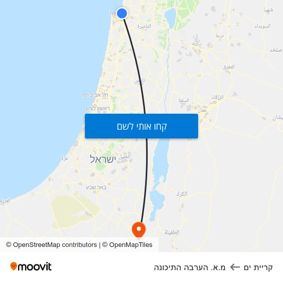 מפת קריית ים למ.א. הערבה התיכונה