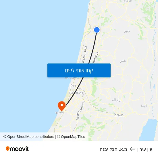 מפת עין עירון למ.א. חבל יבנה