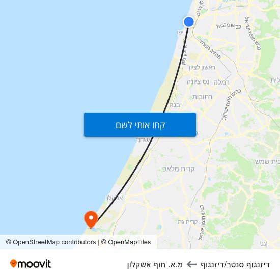 מפת דיזנגוף סנטר/דיזנגוף למ.א. חוף אשקלון