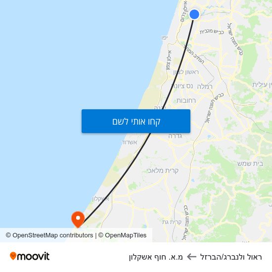 מפת ראול ולנברג/הברזל למ.א. חוף אשקלון