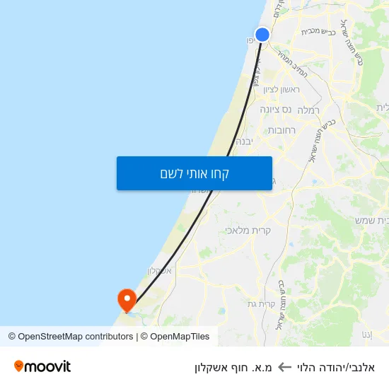 מפת אלנבי/יהודה הלוי למ.א. חוף אשקלון