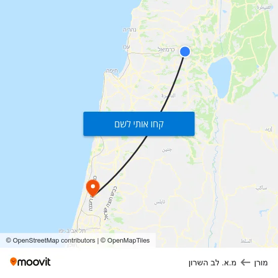 מפת מורן למ.א. לב השרון