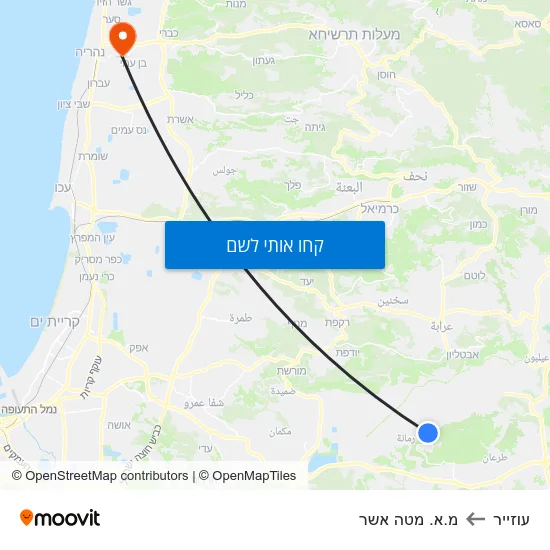 מפת עוזייר למ.א. מטה אשר