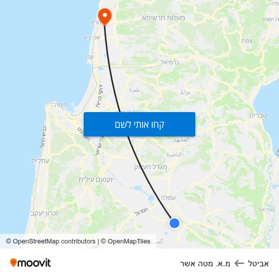 מפת אביטל למ.א. מטה אשר