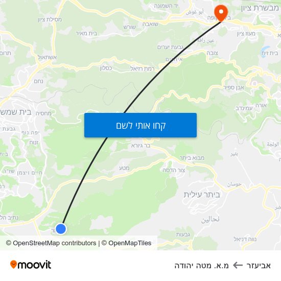 מפת אביעזר למ.א. מטה יהודה