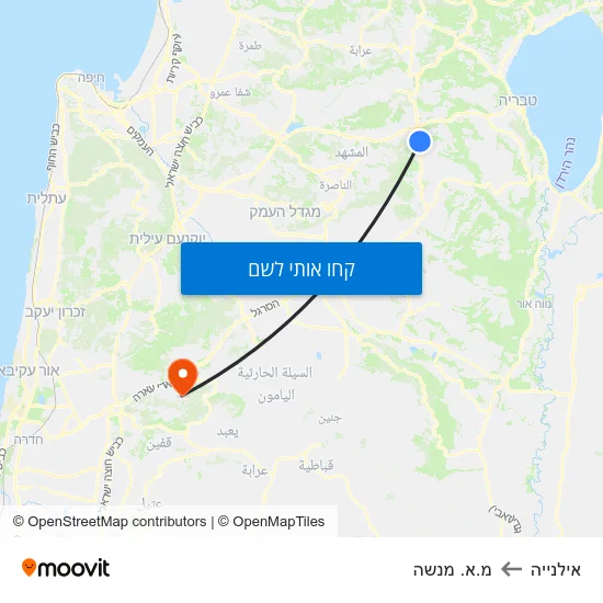 מפת אילנייה למ.א. מנשה