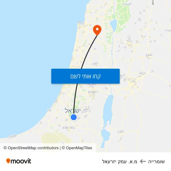 מפת שומרייה למ.א. עמק יזרעאל