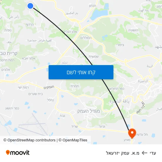 מפת עדי למ.א. עמק יזרעאל