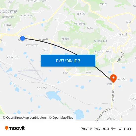 מפת רמת ישי למ.א. עמק יזרעאל