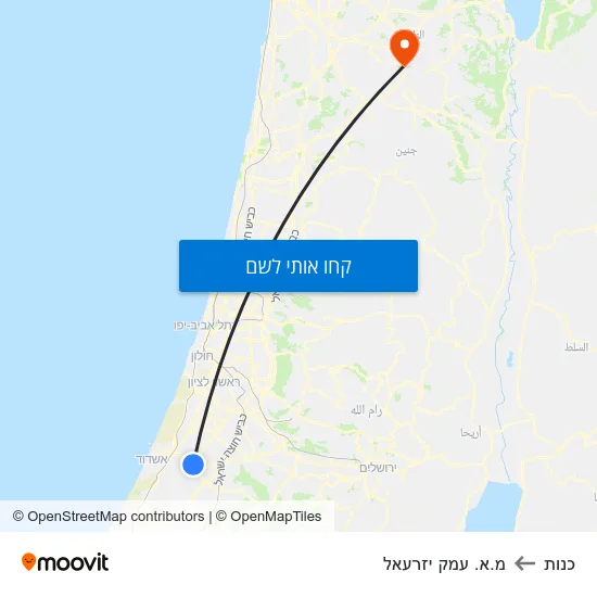 מפת כנות למ.א. עמק יזרעאל